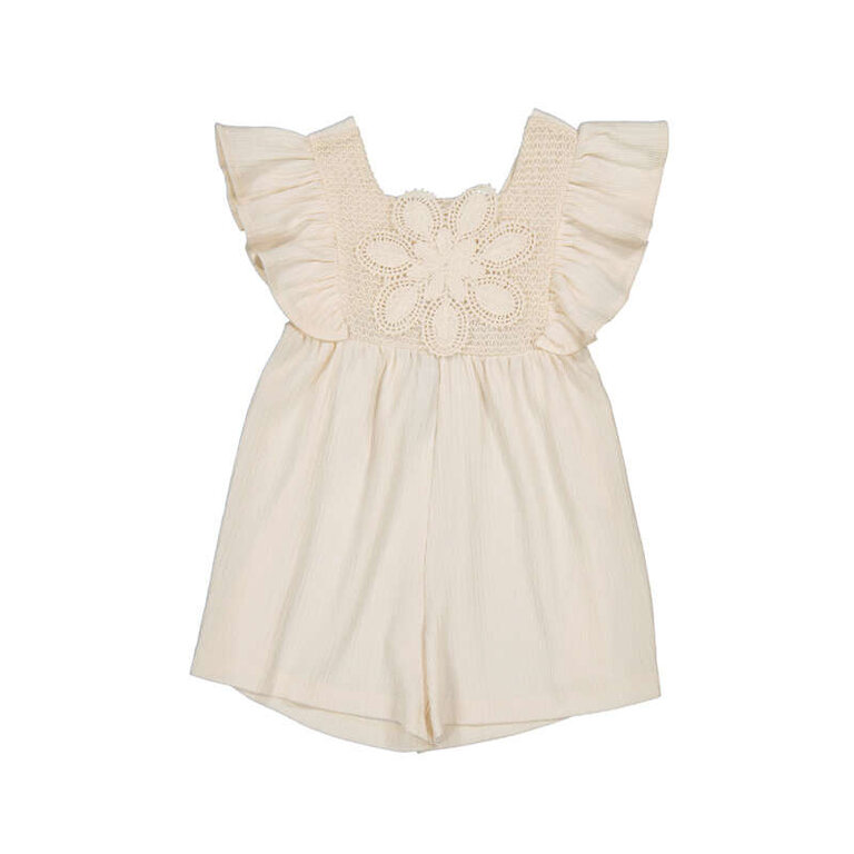 Mayoral Mayoral Crochet Knit Jumpsuit - Chickpea