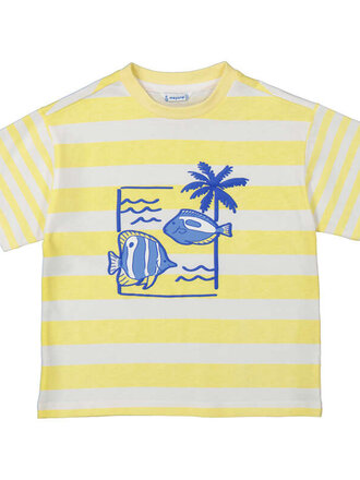 Mayoral Mayoral T-shirt Stripes - Lemon