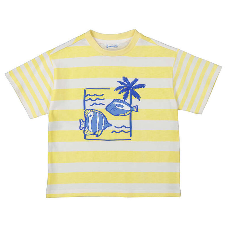 Mayoral Mayoral T-shirt Stripes - Lemon