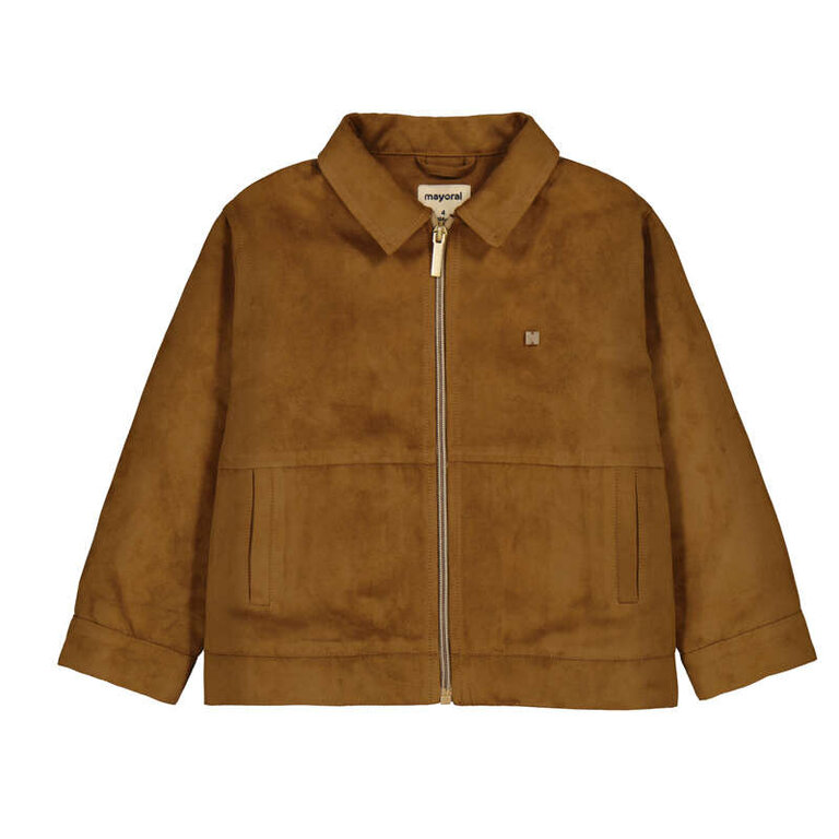 Mayoral Mayoral Faux Suede Jacket - Caramel