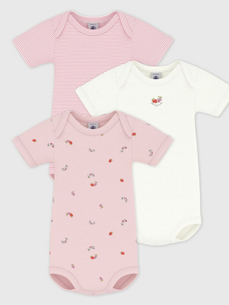 Petit Bateau Petit Bateau 3 body's - Roze