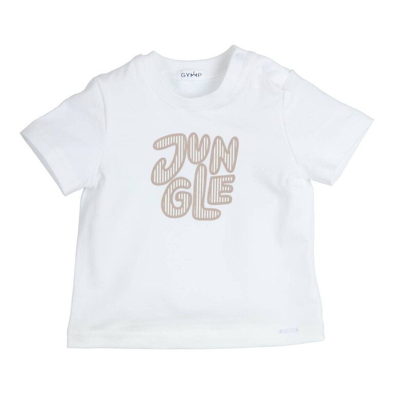 Gymp Gymp T-shirt Aerobic Jungle Beige – Green - White - Beige