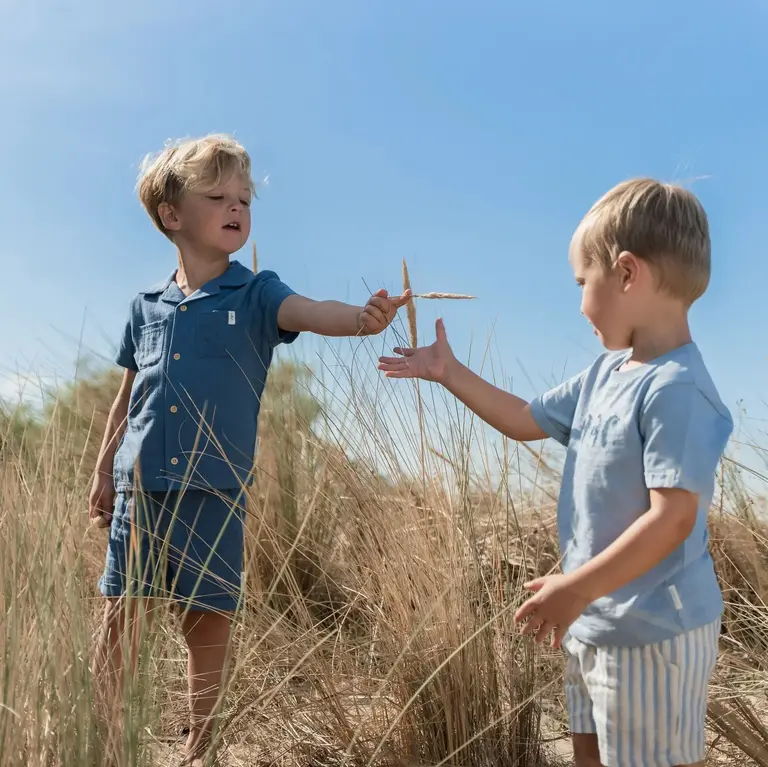Little Dutch Little Dutch Blouse Korte Mouw - Indigo