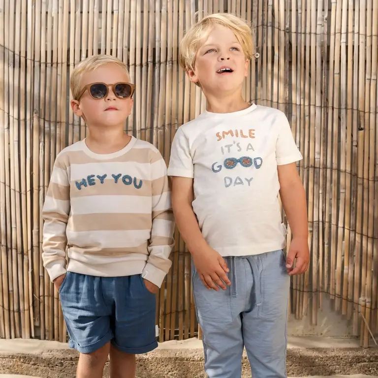 Little Dutch Little Dutch T-shirt Korte Mouw - Creme