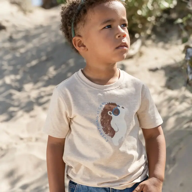 Little Dutch Little Dutch T-shirt korte Mouw - Biscuit Melange