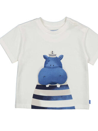 Mayoral Mayoral T-shirt - Cream-blue