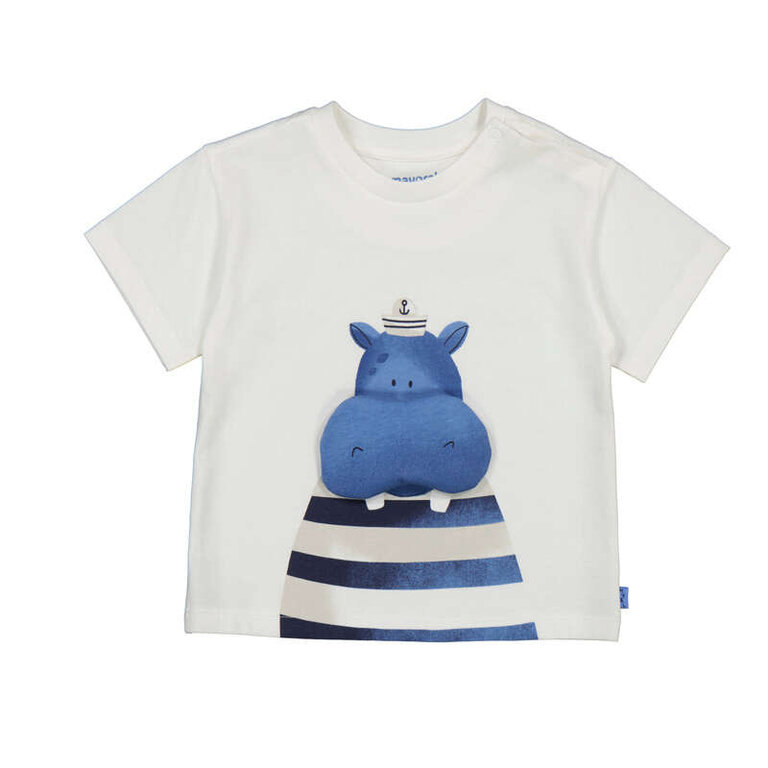 Mayoral Mayoral T-shirt - Cream-blue