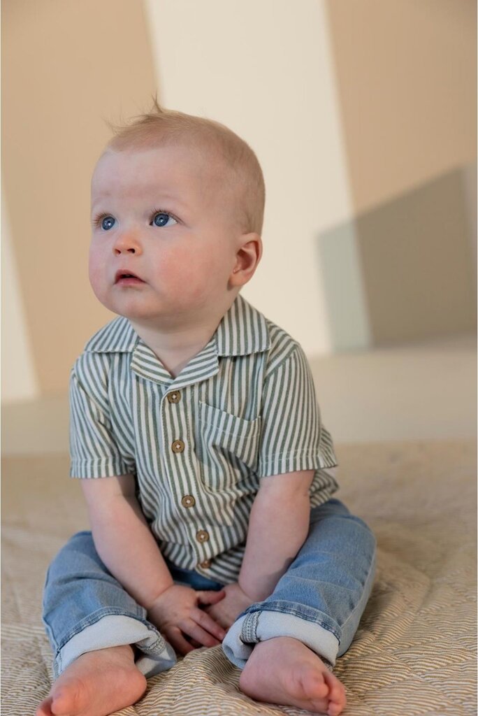 Noppies Noppies Shirt SS stripe - Khaki