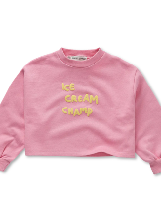 Sproet & Sprout Sproet & Sprout Boxy Batman Sleeve Ice Cream - Podium Pink