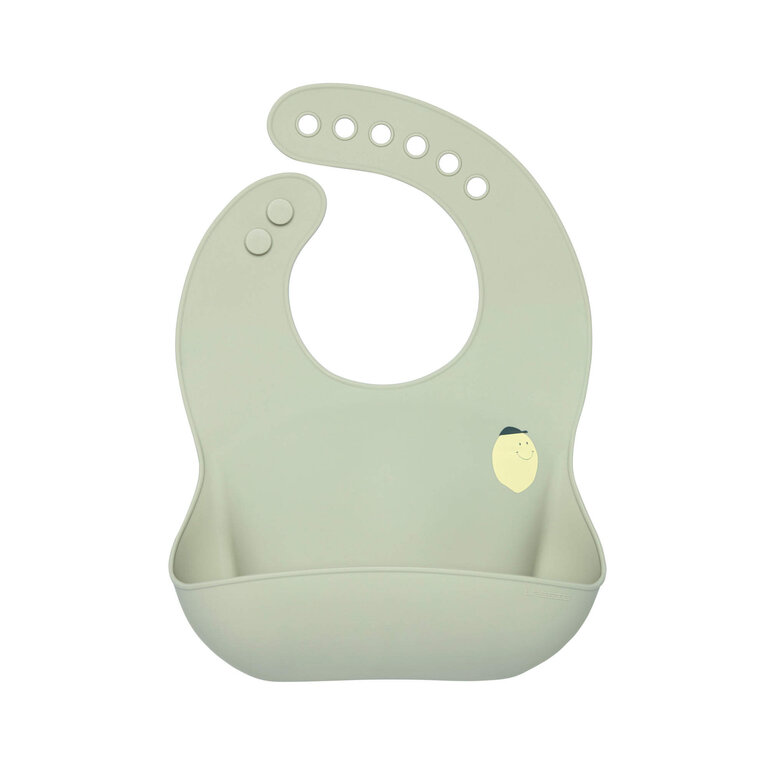 Lassig Lassig Silicone bib - Lemon green
