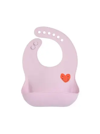 Lassig Lassig Silicone bib - Smile lavender