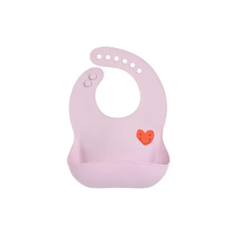 Lassig Lassig Silicone bib - Smile lavender