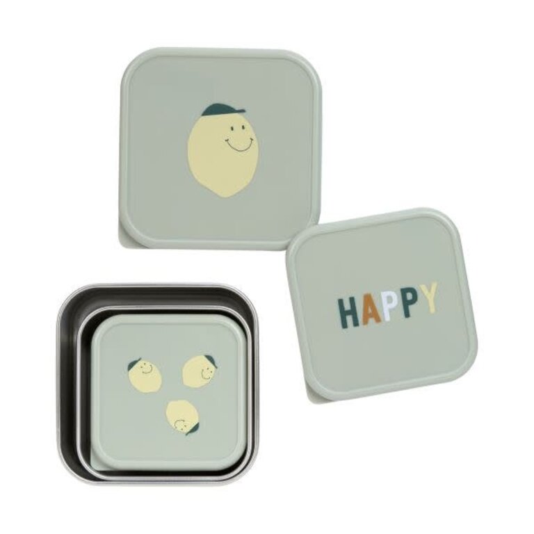 Lassig Lassig Snackbox - Lemon