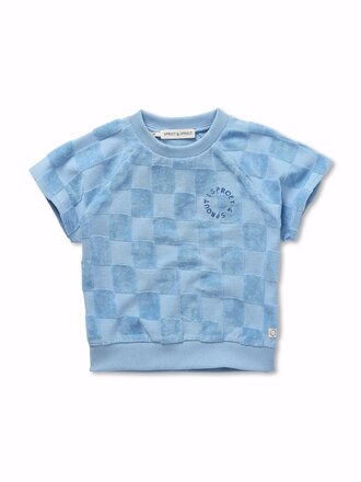 Sproet & Sprout Sproet & Sprout Raglan Sweatshirt Terry Blocks - Forever Blue