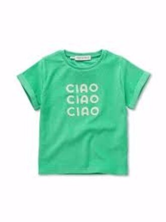 Sproet & Sprout Sproet & Sprout Terry T-shirt Ciao - Jade Green