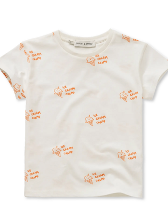 Sproet & Sprout Sproet & Sprout T-shirt Ice Cream - Off-White