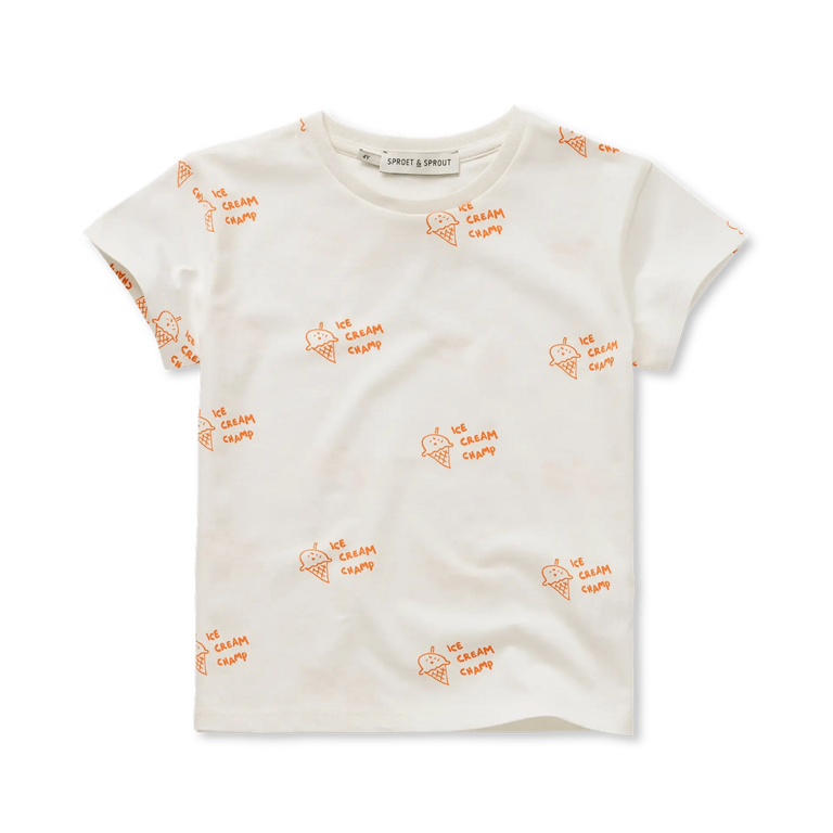 Sproet & Sprout Sproet & Sprout T-shirt Ice Cream - Off-White