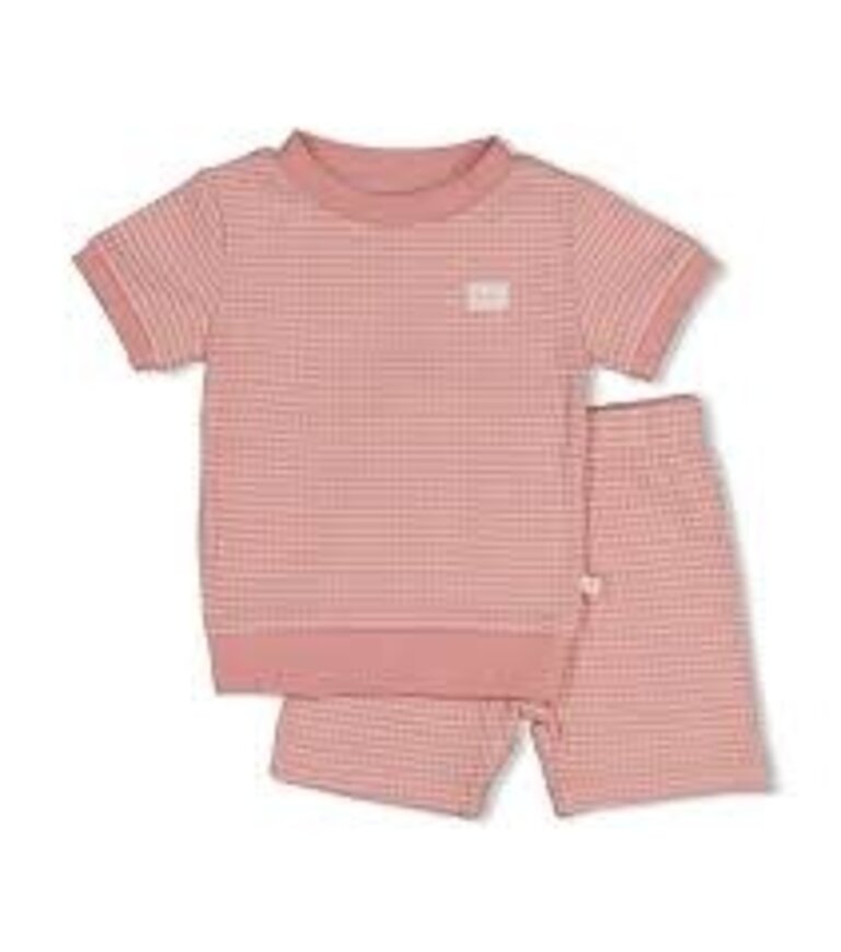 Feetje Feetje Wafel Pyjama kort - Mauve