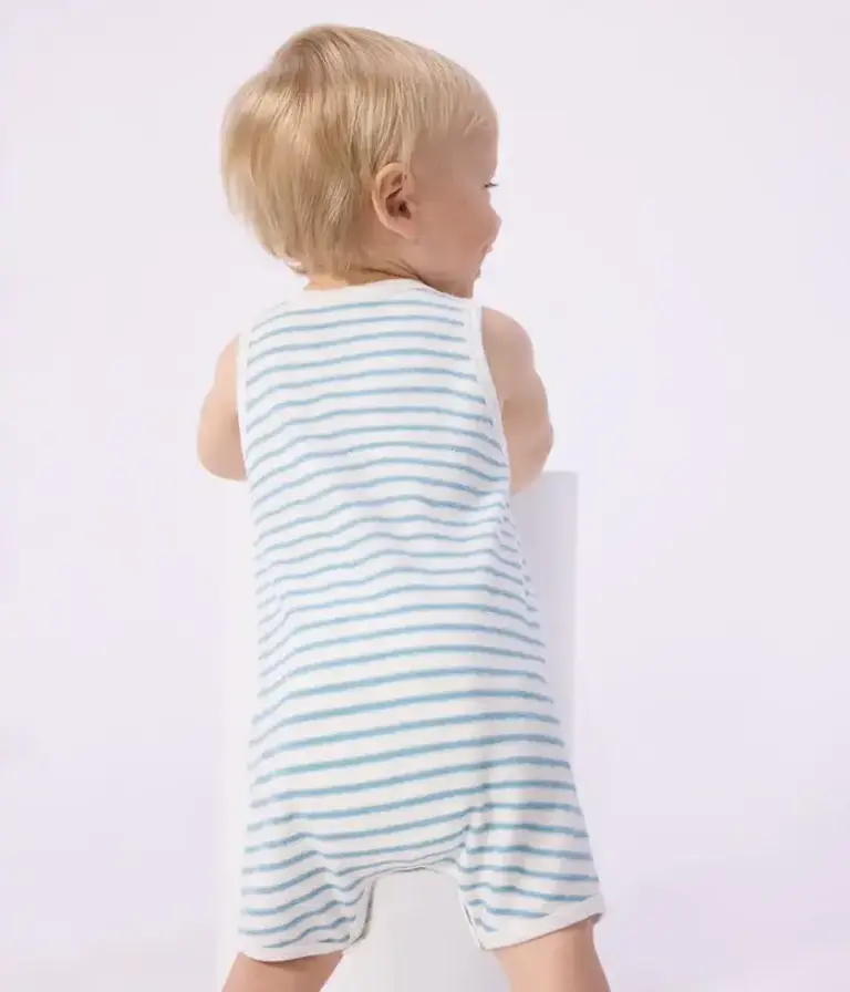 Petit Bateau Petit Bateau korte pyjama - Stripes badstof