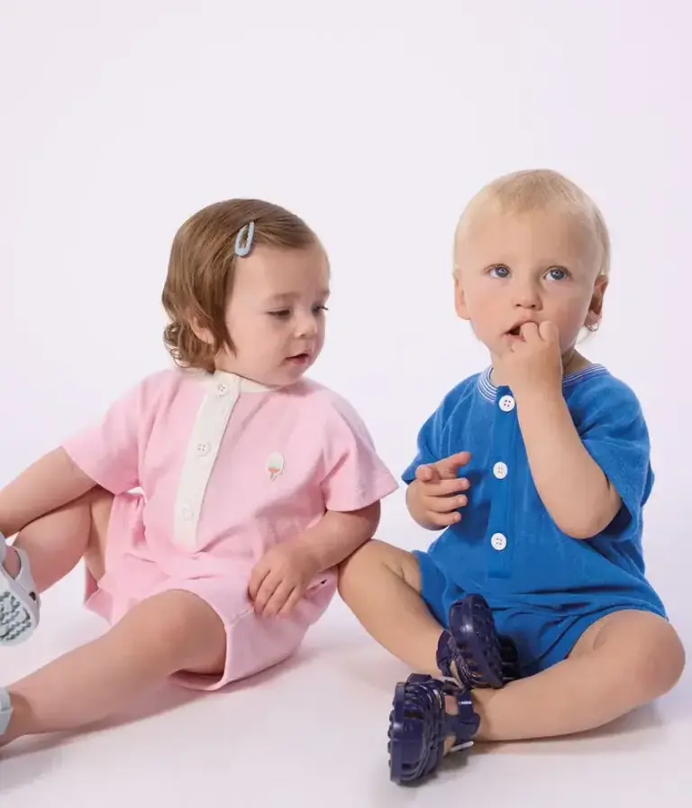 Petit Bateau Petit Bateau korte pyjama - Roze badstof