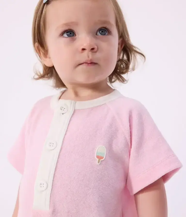 Petit Bateau Petit Bateau korte pyjama - Roze badstof