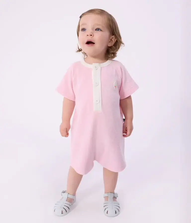 Petit Bateau Petit Bateau korte pyjama - Roze badstof