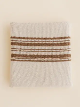 Hvid Hvid Blanket Gilbert - Silver/Walnut