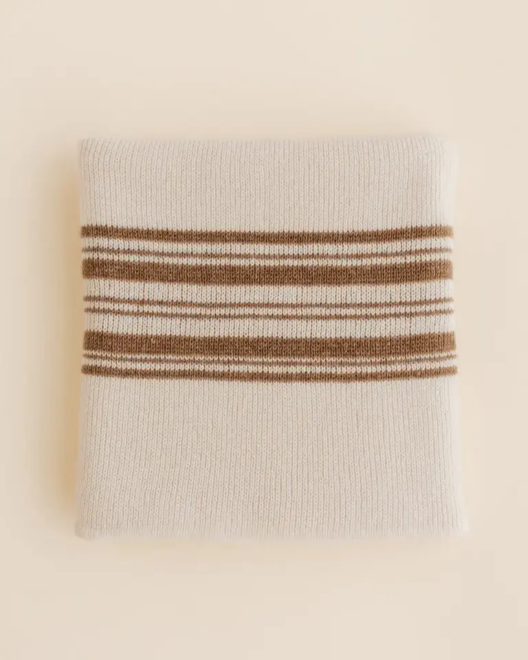 Hvid Hvid Blanket Gilbert - Silver/Walnut