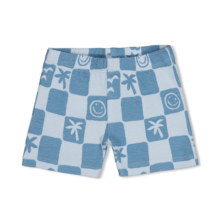 Feetje Feetje Wafel Pyjama kort - Blauw Check