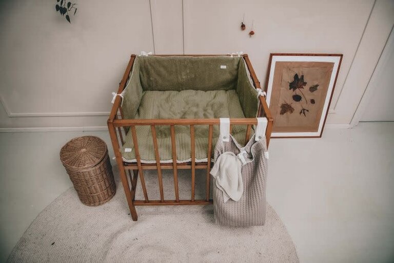 Koeka Koeka Boxkleed Wafle - Sand/Moss
