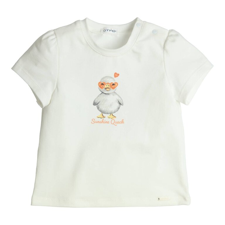 Gymp Gymp T-shirt Aerobic Sunshine Quack Orange - Off White