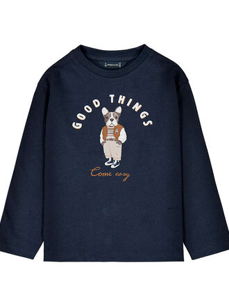 Mayoral Mayoral l/s dog print t-shirt         - Ink