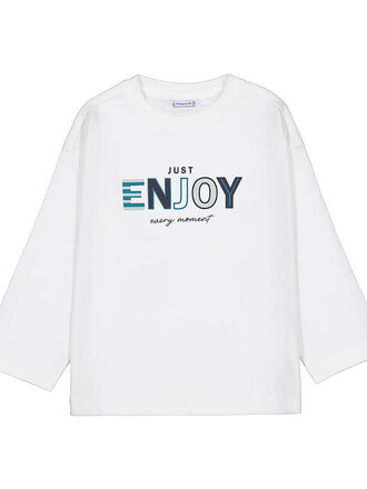 Mayoral Mayoral L/s t-shirt puff print        - Cream