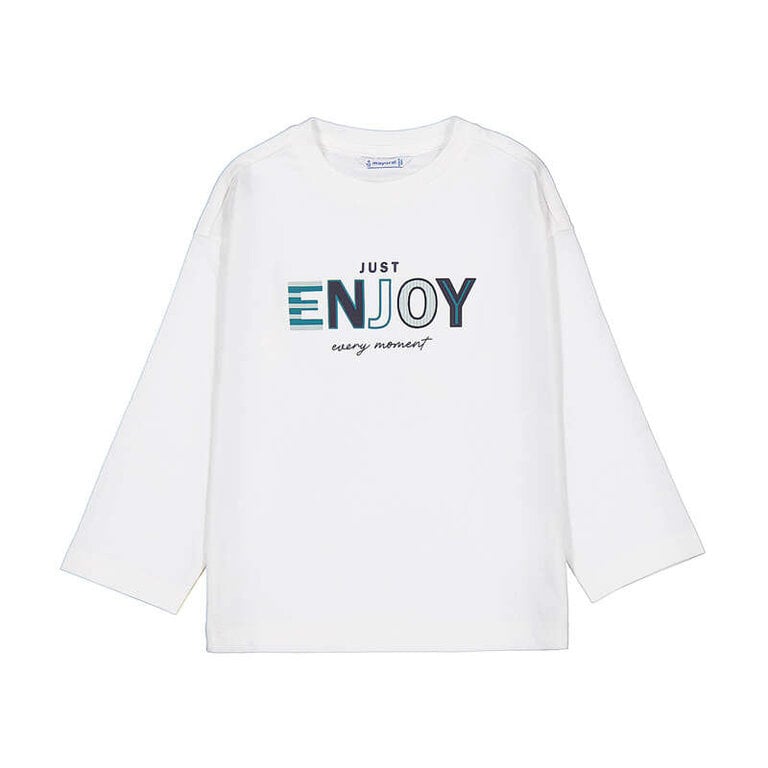 Mayoral Mayoral L/s t-shirt puff print        - Cream