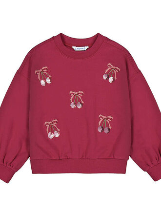 Mayoral Mayoral Embroidered pullover          - Cherry