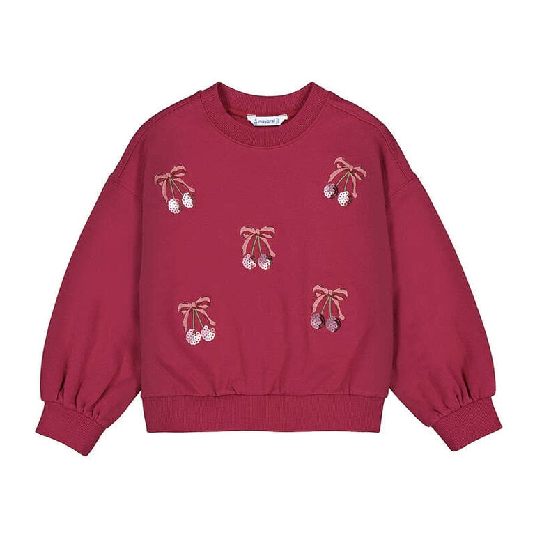Mayoral Mayoral Embroidered pullover          - Cherry