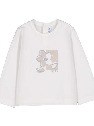Mayoral Mayoral L/s basic t-shirt - Natural