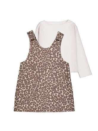 Mayoral Mayoral Twill pinafore dress          - Chestnut