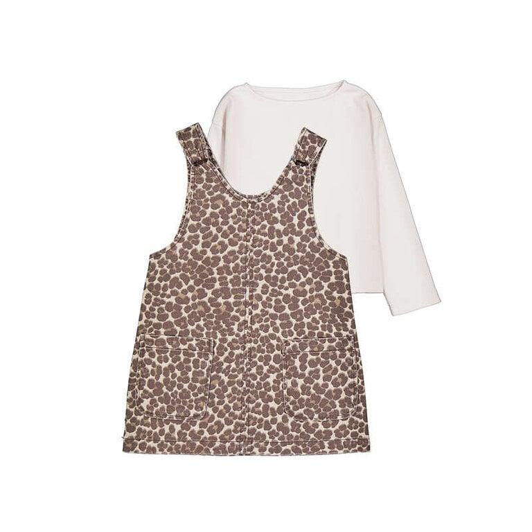 Mayoral Mayoral Twill pinafore dress          - Chestnut