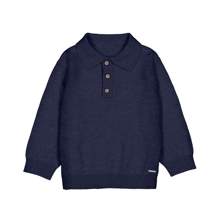 Mayoral Mayoral L/s knit polo                 - Blue
