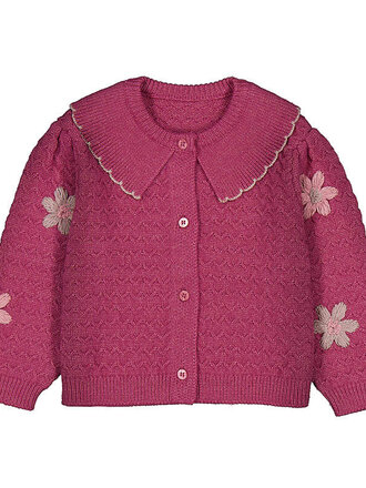 Mayoral Mayoral Floral-embroidered cardigan   - petal mix