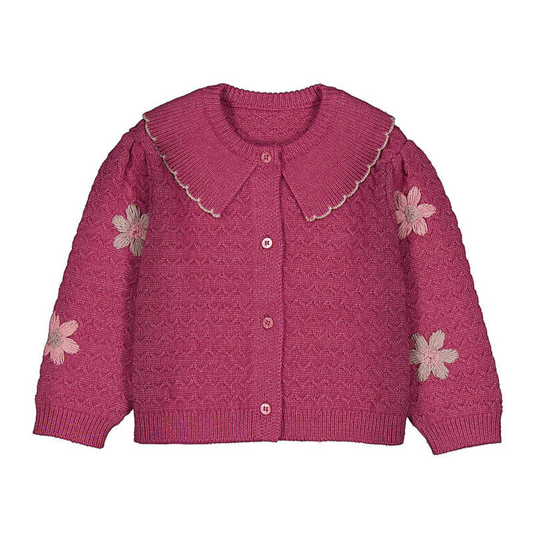 Mayoral Mayoral Floral-embroidered cardigan   - petal mix