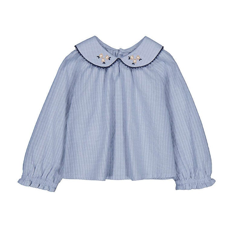 Mayoral Mayoral Textured woven blouse         - Light blue