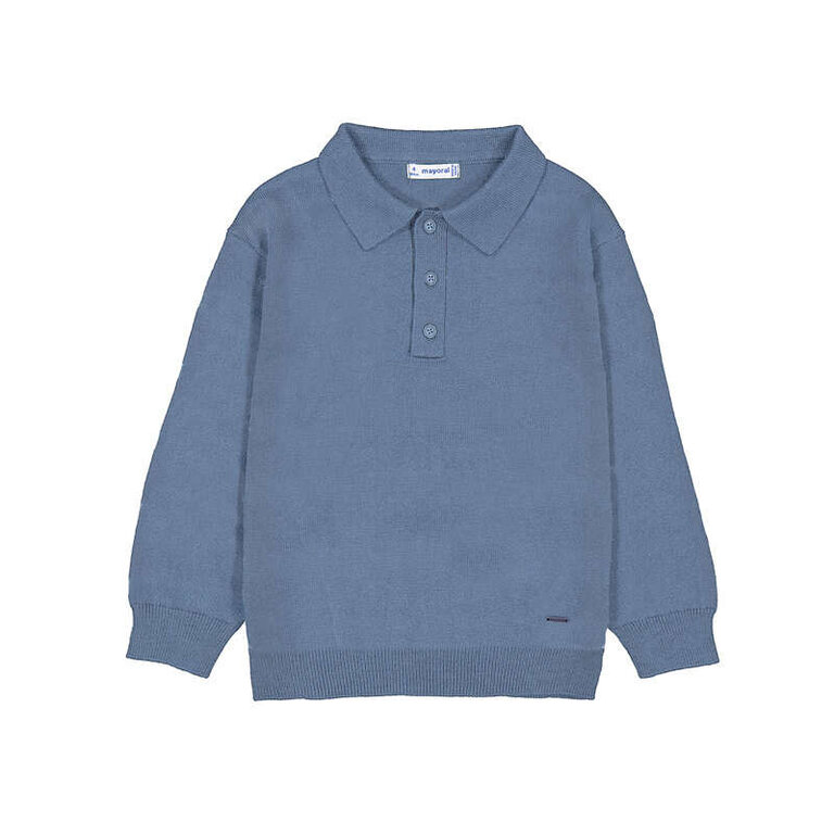 Mayoral Mayoral L/s knit polo                 - Glacial