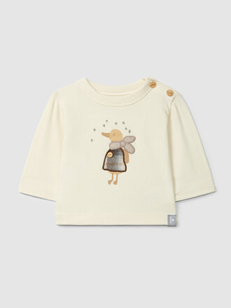 Snugg Snugg longsleeve printed appliqué - Beige