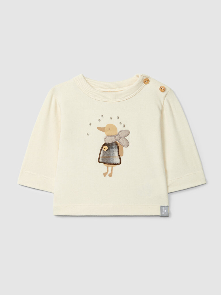 Snugg Snugg longsleeve printed appliqué - Beige