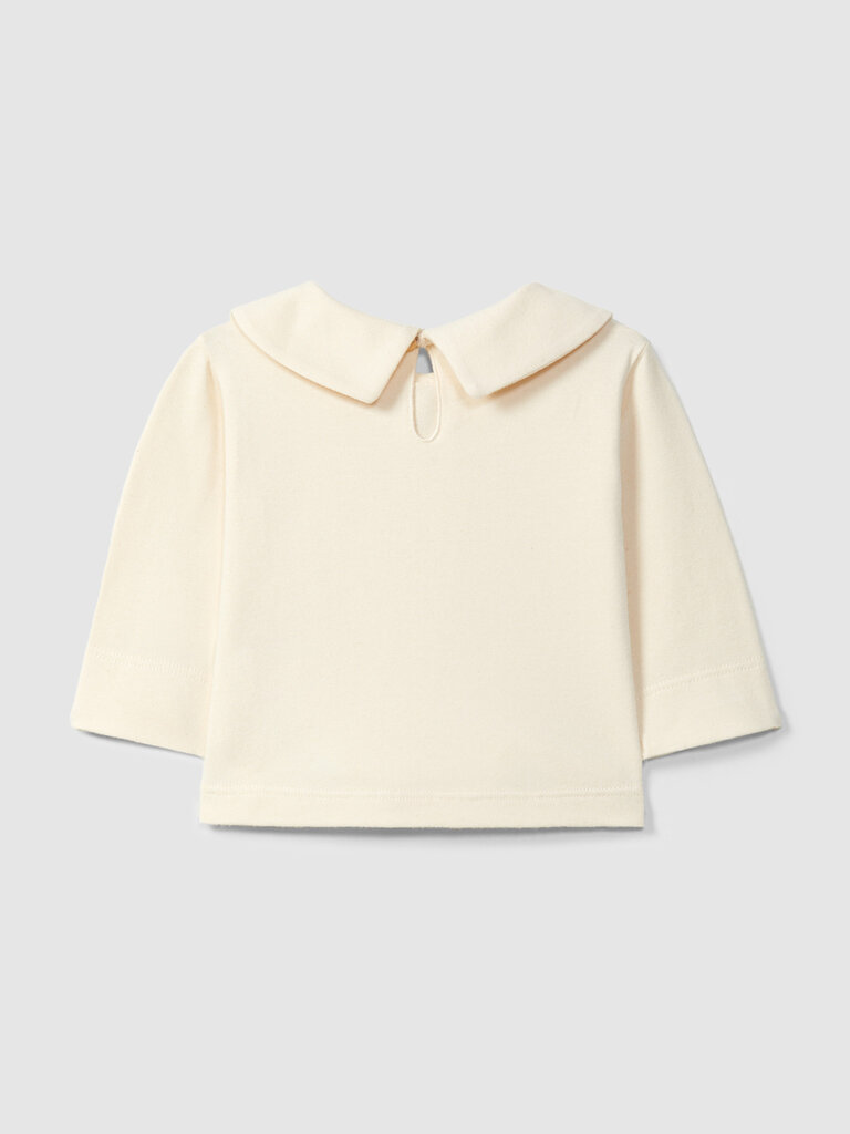 Snugg Snugg longsleeve embroidered flowers - Almond