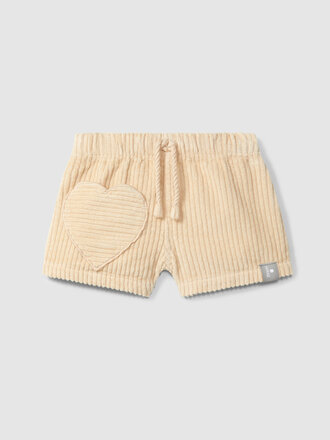 Snugg Snugg Pull-up shorts ribbed velvet - Beige