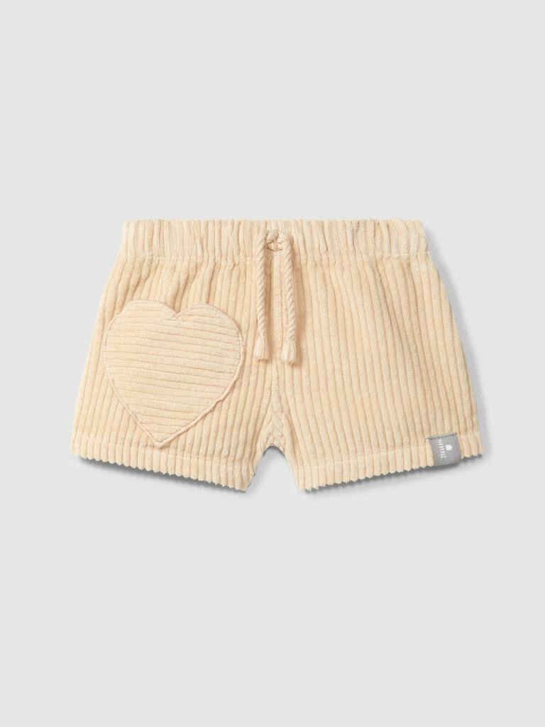 Snugg Snugg Pull-up shorts ribbed velvet - Beige