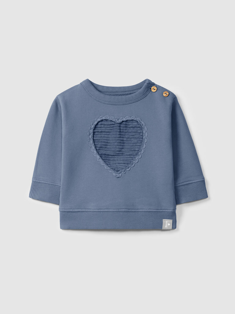 Snugg Snugg Sweatshirt heart appliqué - Indigo